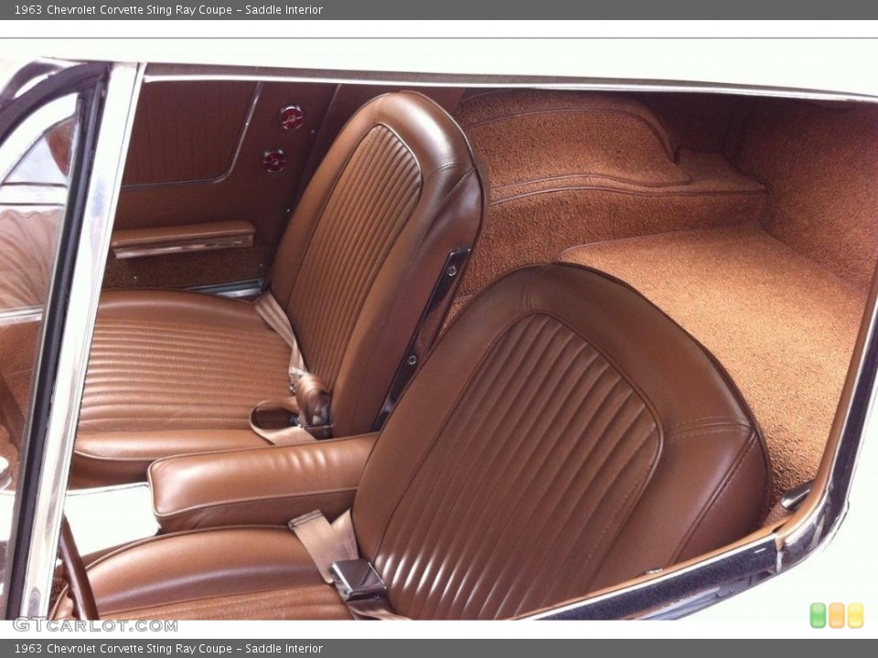 Saddle Interior Front Seat for the 1963 Chevrolet Corvette Sting Ray Coupe #138581009