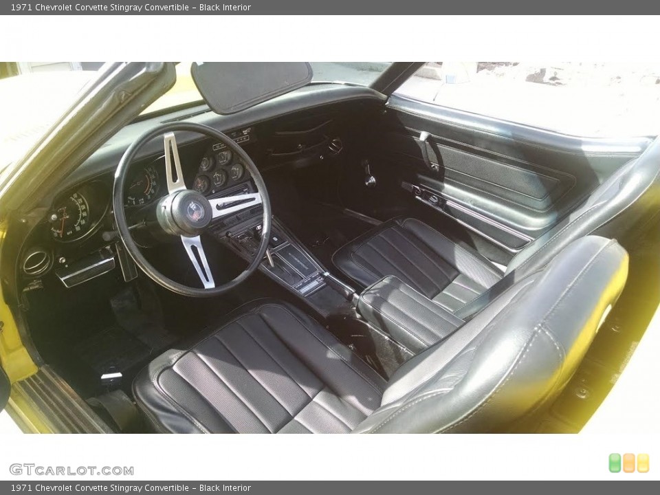 Black Interior Photo for the 1971 Chevrolet Corvette Stingray Convertible #138582249