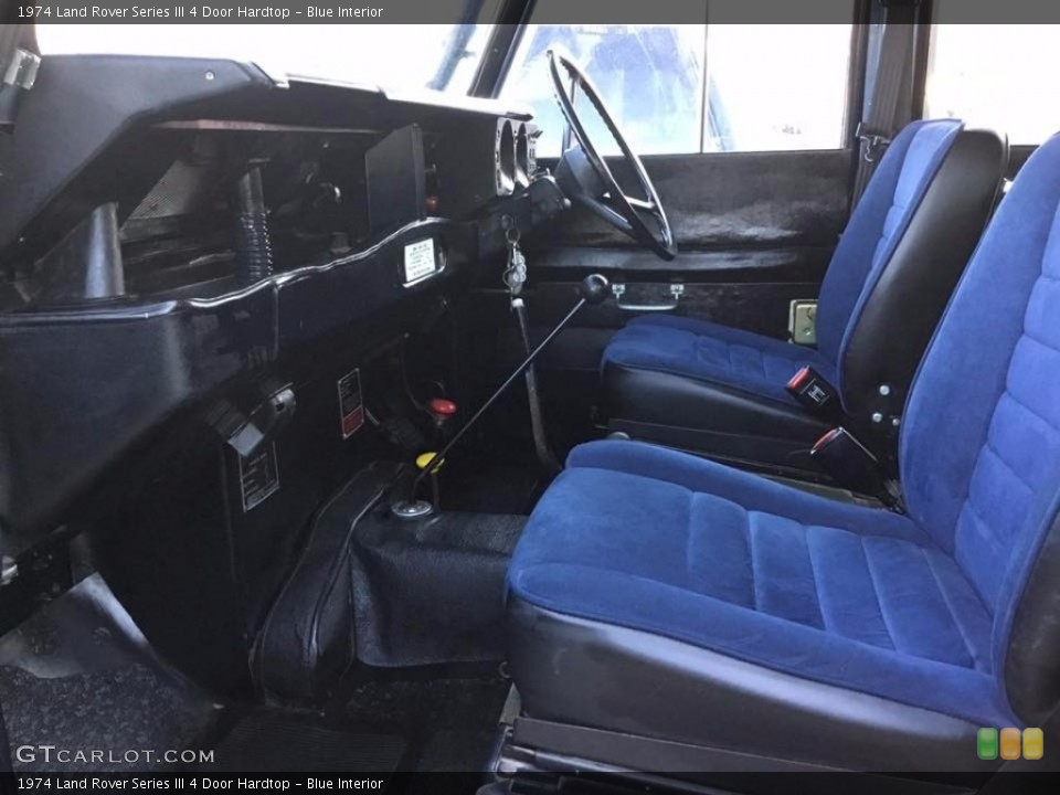 Blue Interior Photo for the 1974 Land Rover Series III 4 Door Hardtop #138582783