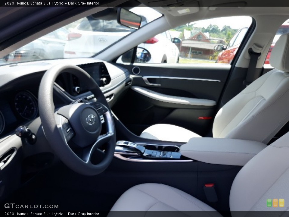 Dark Gray Interior Front Seat for the 2020 Hyundai Sonata Blue Hybrid #138585036