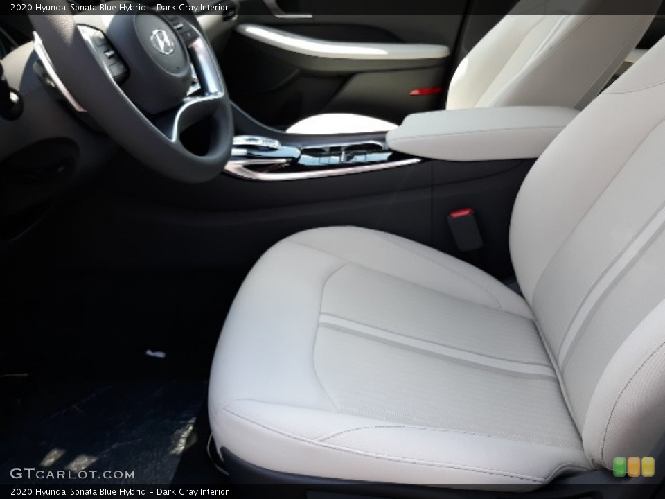 Dark Gray Interior Front Seat for the 2020 Hyundai Sonata Blue Hybrid #138585075