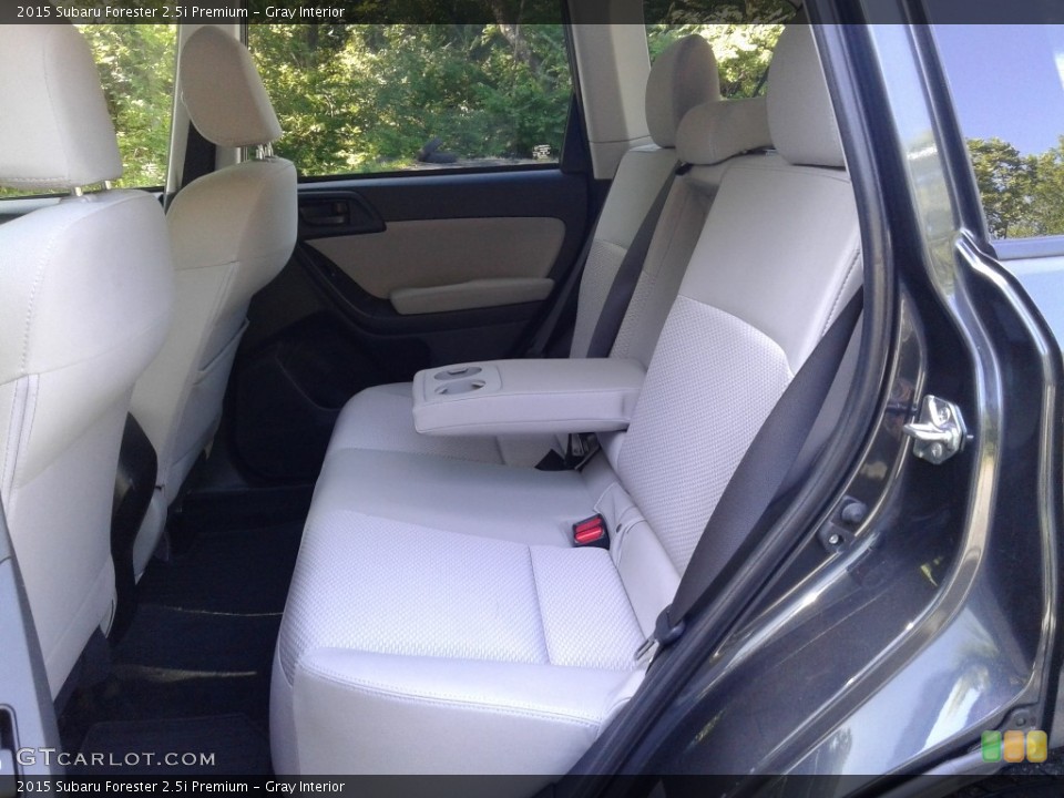 Gray Interior Rear Seat for the 2015 Subaru Forester 2.5i Premium #138587805