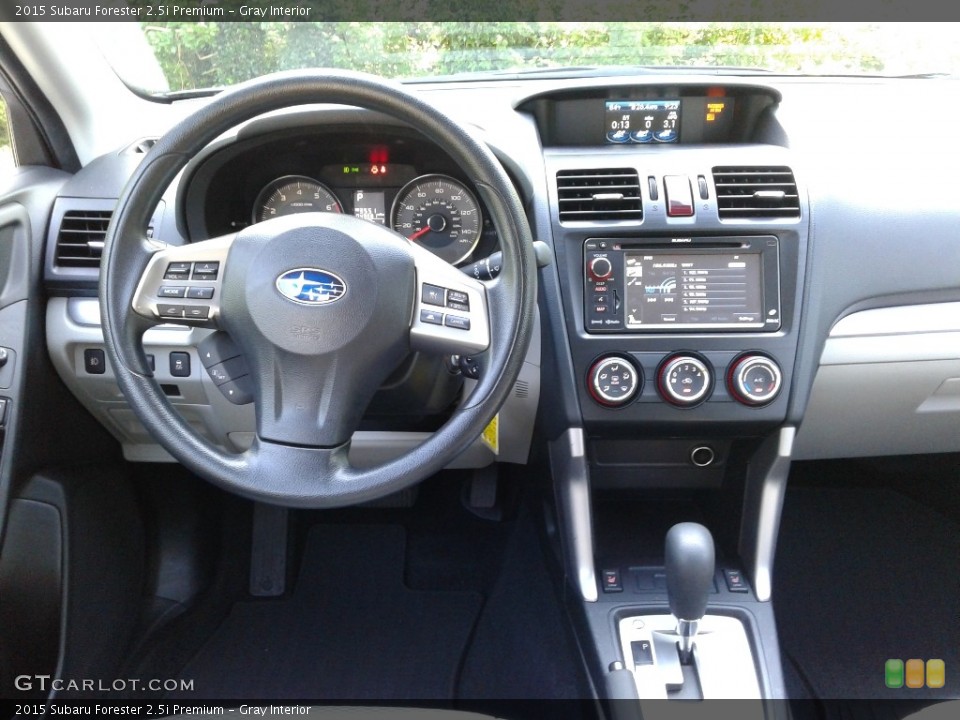 Gray Interior Dashboard for the 2015 Subaru Forester 2.5i Premium #138587829