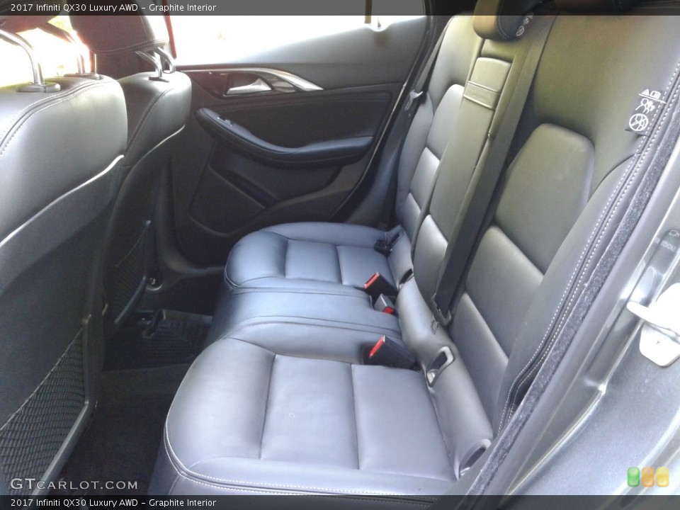 Graphite Interior Rear Seat for the 2017 Infiniti QX30 Luxury AWD #138591123