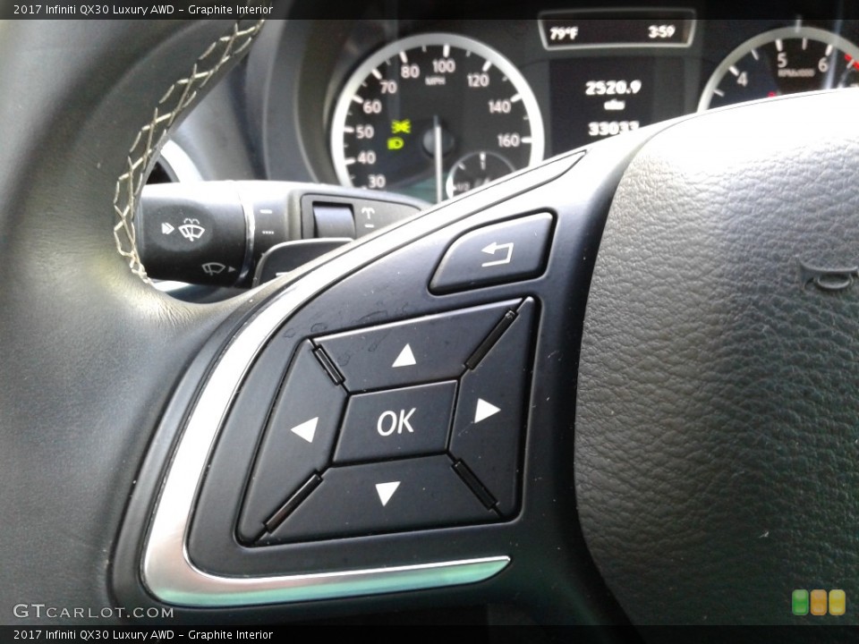 Graphite Interior Steering Wheel for the 2017 Infiniti QX30 Luxury AWD #138591243