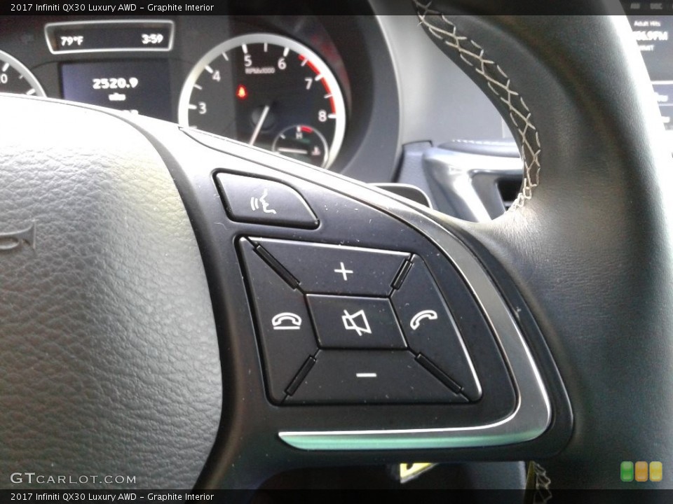 Graphite Interior Steering Wheel for the 2017 Infiniti QX30 Luxury AWD #138591264