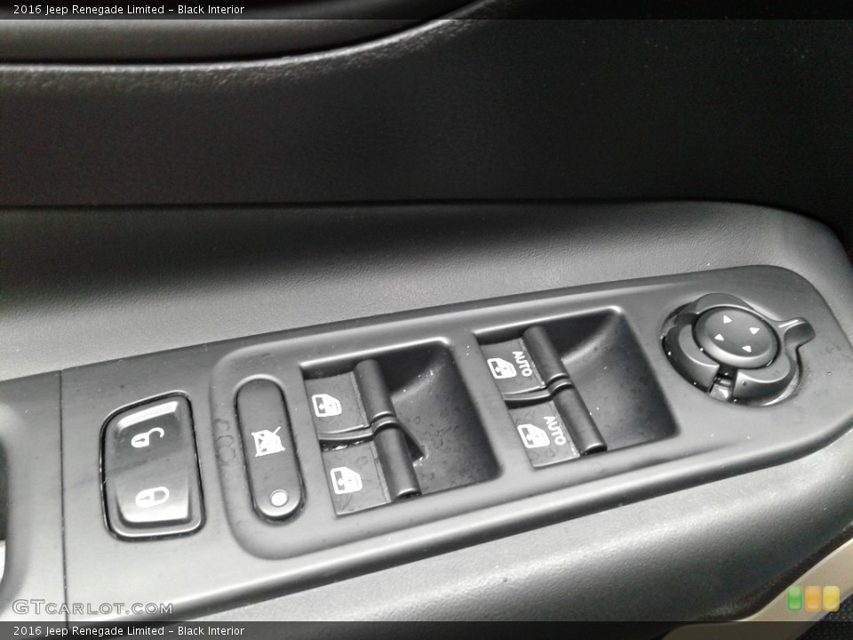 Black Interior Controls for the 2016 Jeep Renegade Limited #138591747