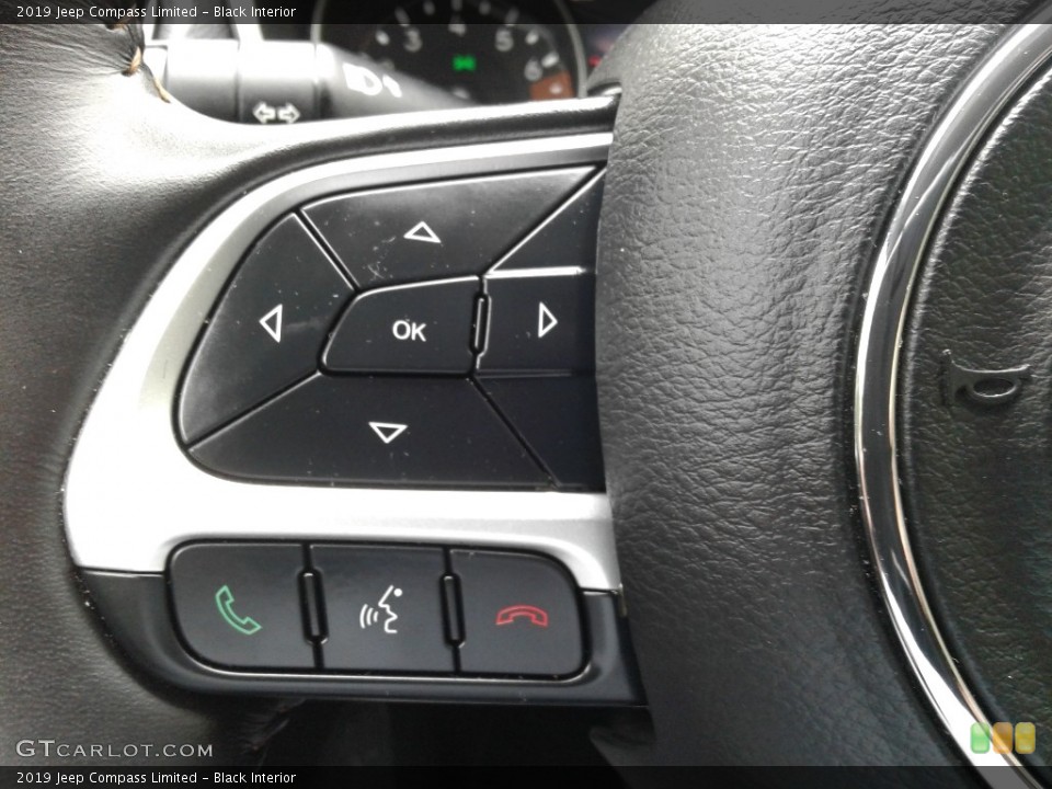 Black Interior Steering Wheel for the 2019 Jeep Compass Limited #138593445