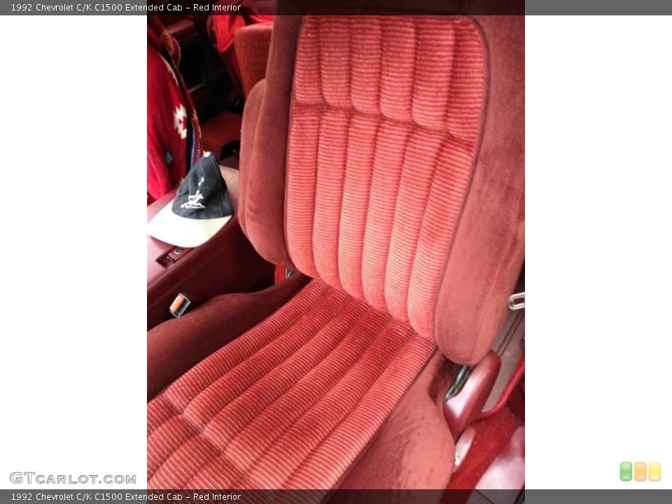 Red Interior Front Seat for the 1992 Chevrolet C/K C1500 Extended Cab #138594837