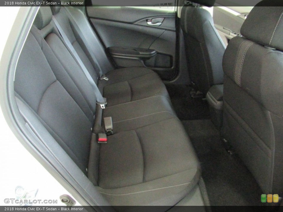 Black Interior Rear Seat for the 2018 Honda Civic EX-T Sedan #138596978
