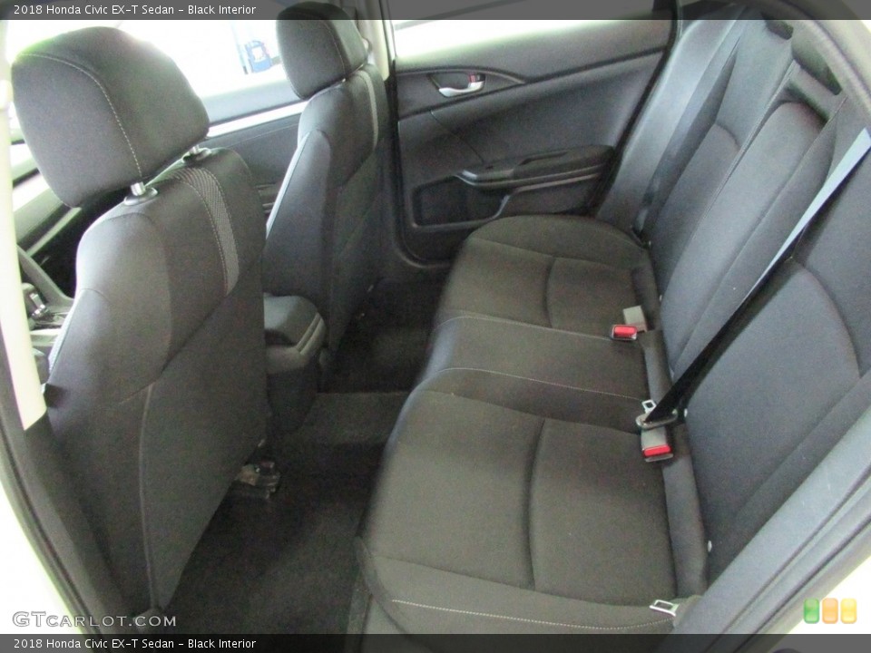 Black Interior Rear Seat for the 2018 Honda Civic EX-T Sedan #138597086