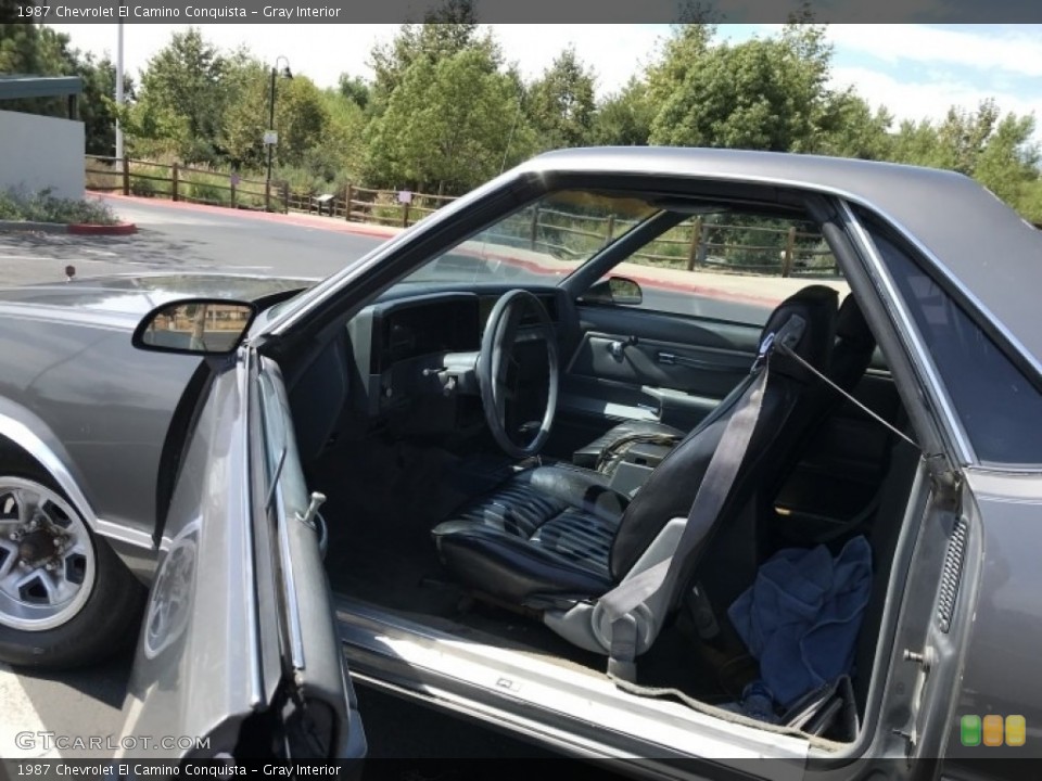 Gray Interior Front Seat for the 1987 Chevrolet El Camino Conquista #138597858