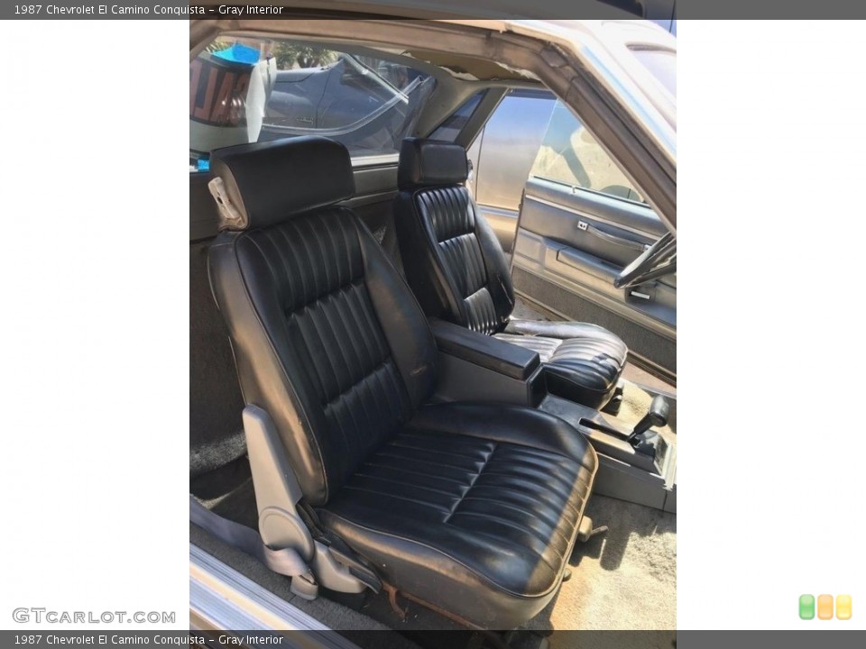 Gray Interior Front Seat for the 1987 Chevrolet El Camino Conquista #138597900
