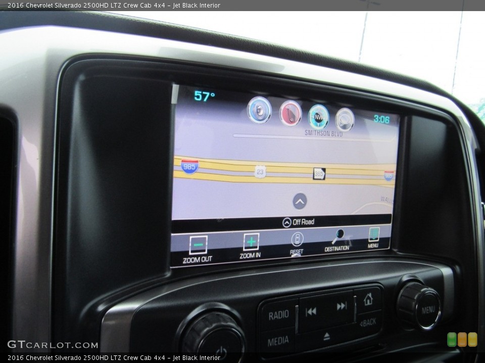 Jet Black Interior Navigation for the 2016 Chevrolet Silverado 2500HD LTZ Crew Cab 4x4 #138598446