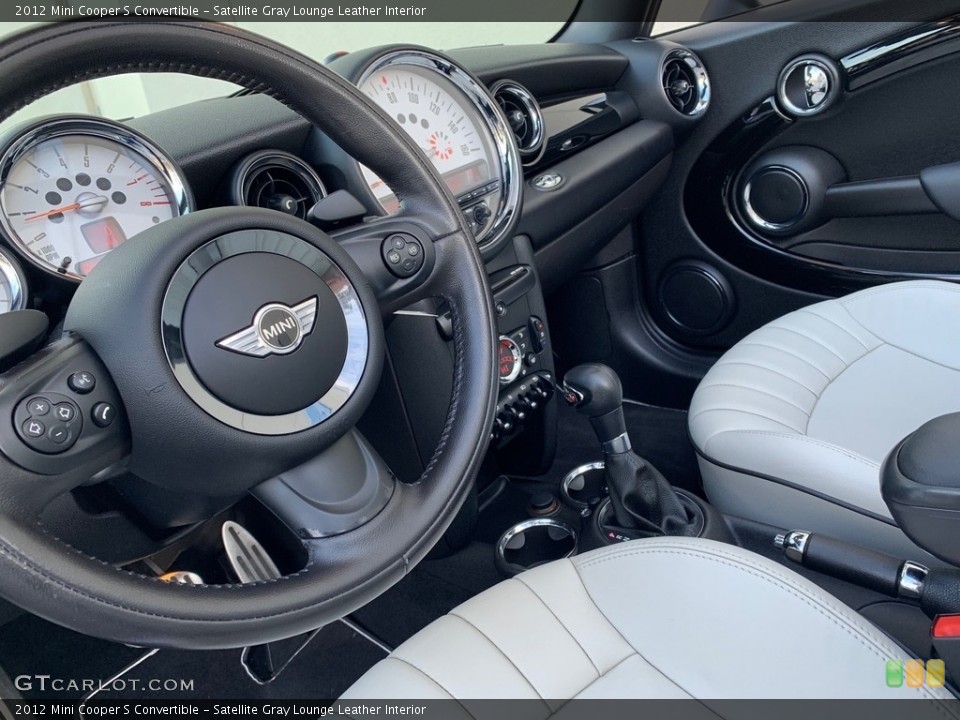 Satellite Gray Lounge Leather Interior Controls for the 2012 Mini Cooper S Convertible #138599100