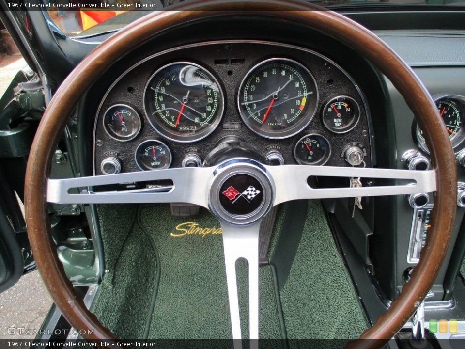 Green Interior Steering Wheel for the 1967 Chevrolet Corvette Convertible #138599109