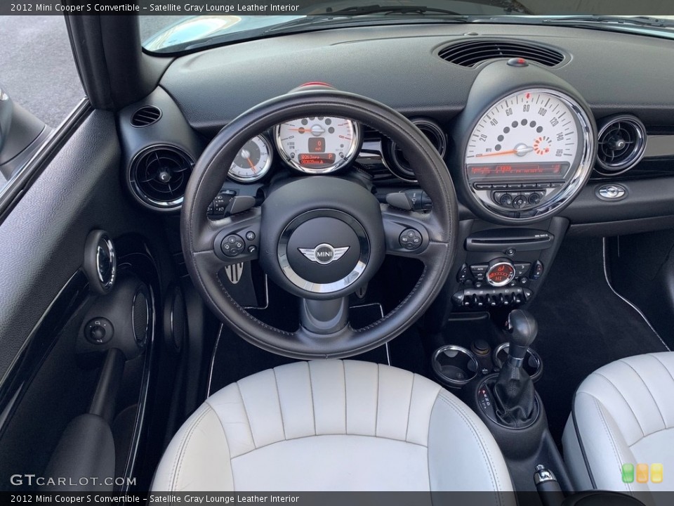 Satellite Gray Lounge Leather Interior Controls for the 2012 Mini Cooper S Convertible #138599130