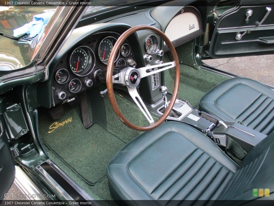 Green Interior Photo for the 1967 Chevrolet Corvette Convertible #138599157