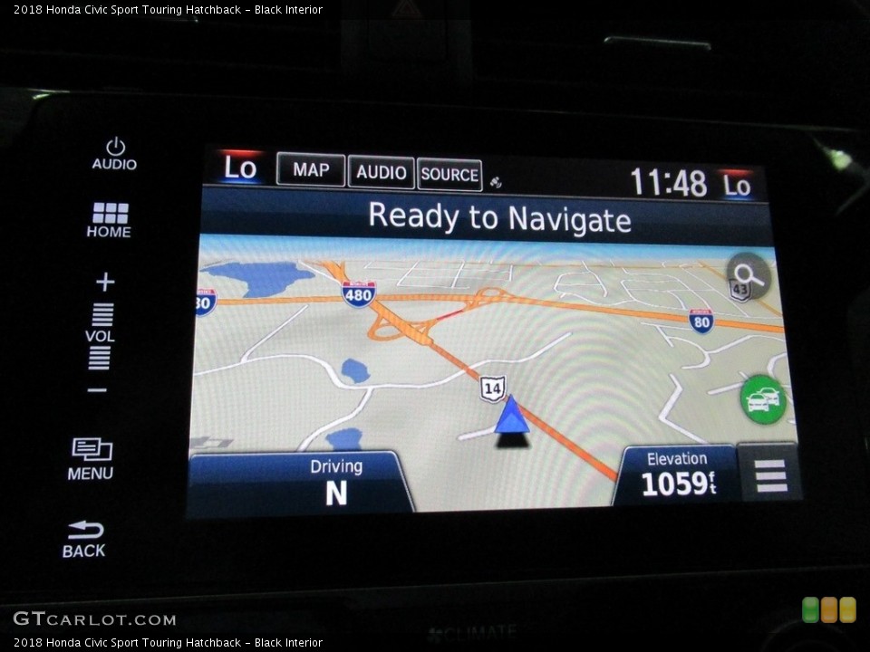 Black Interior Navigation for the 2018 Honda Civic Sport Touring Hatchback #138599166