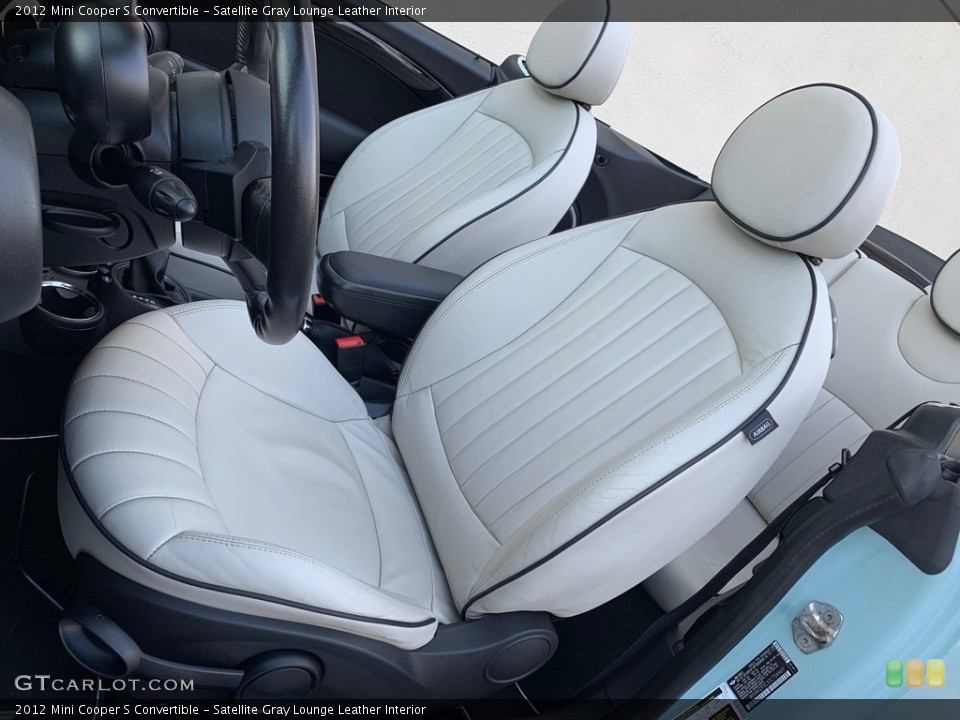 Satellite Gray Lounge Leather Interior Front Seat for the 2012 Mini Cooper S Convertible #138599235