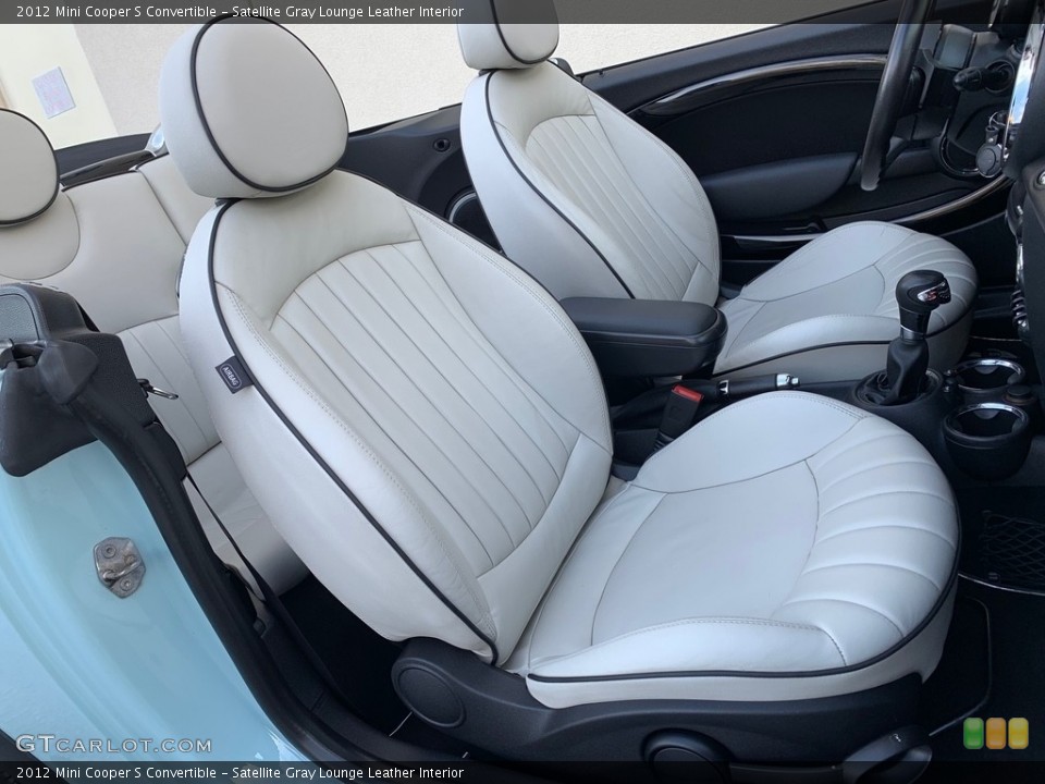 Satellite Gray Lounge Leather Interior Front Seat for the 2012 Mini Cooper S Convertible #138599265