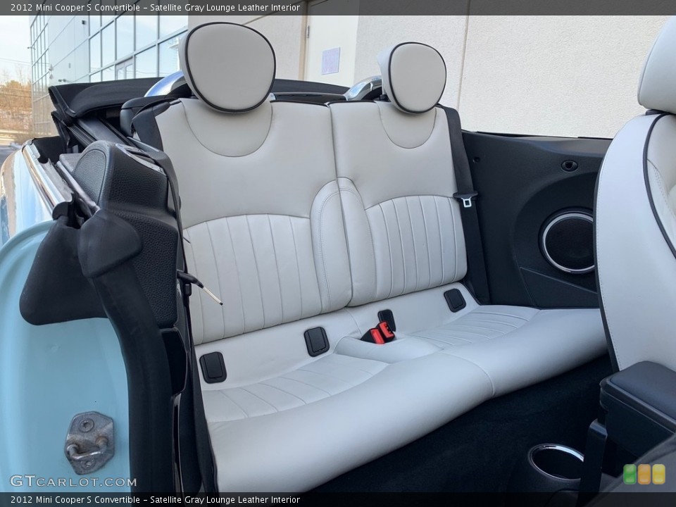 Satellite Gray Lounge Leather Interior Rear Seat for the 2012 Mini Cooper S Convertible #138599313