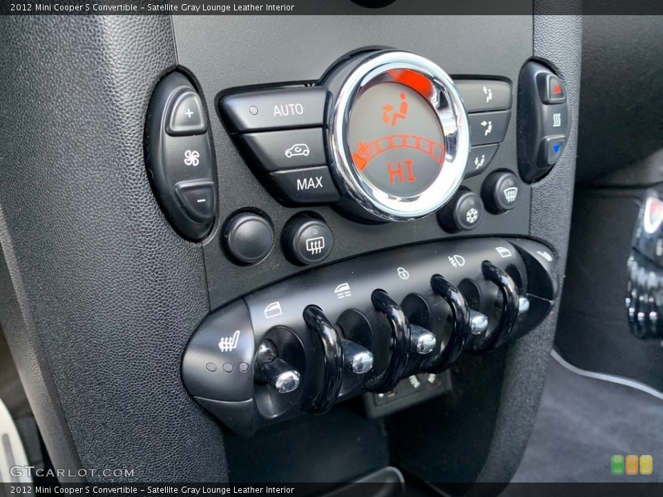 Satellite Gray Lounge Leather Interior Controls for the 2012 Mini Cooper S Convertible #138599489