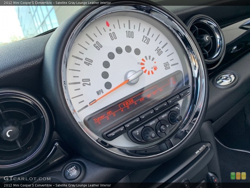 Satellite Gray Lounge Leather Interior Gauges for the 2012 Mini Cooper S Convertible #138599661