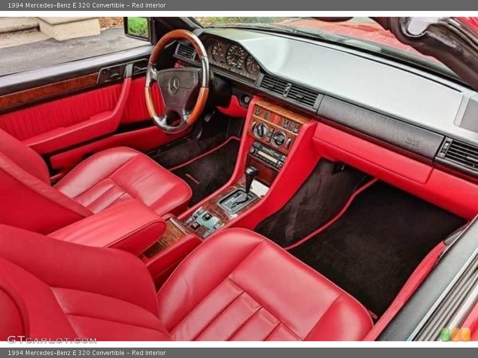 Red Interior Front Seat for the 1994 Mercedes-Benz E 320 Convertible #138602577