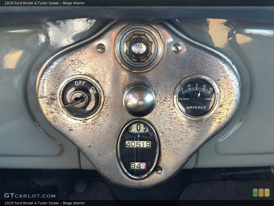 Beige Interior Gauges for the 1928 Ford Model A Tudor Sedan #138612210