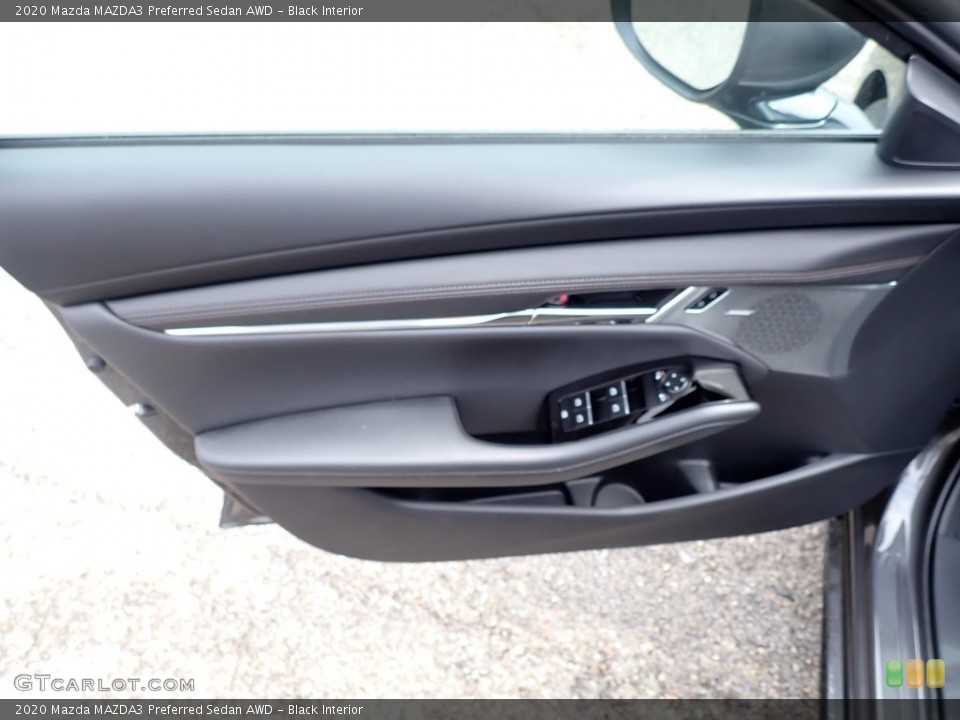 Black Interior Door Panel for the 2020 Mazda MAZDA3 Preferred Sedan AWD #138613218