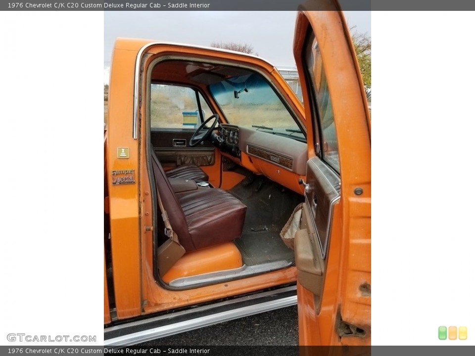 Saddle Interior Front Seat for the 1976 Chevrolet C/K C20 Custom Deluxe Regular Cab #138613305
