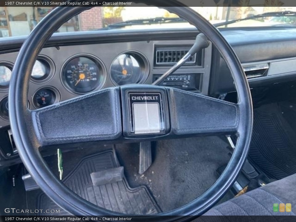 Charcoal Interior Steering Wheel for the 1987 Chevrolet C/K V10 Silverado Regular Cab 4x4 #138614010