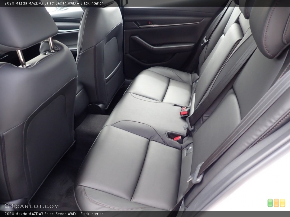 Black Interior Rear Seat for the 2020 Mazda MAZDA3 Select Sedan AWD #138614352