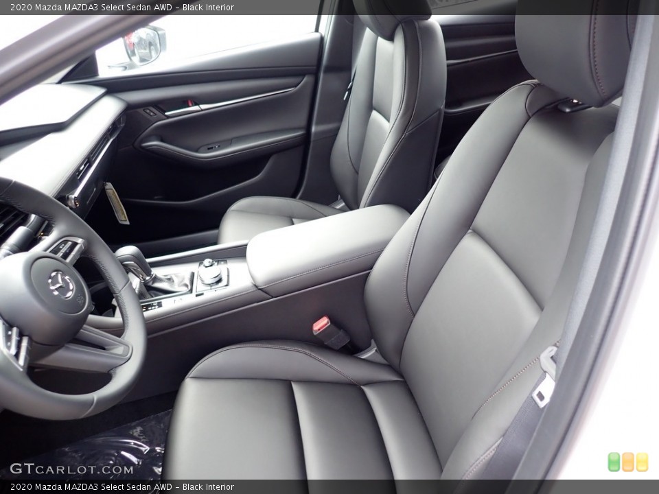 Black Interior Front Seat for the 2020 Mazda MAZDA3 Select Sedan AWD #138614427