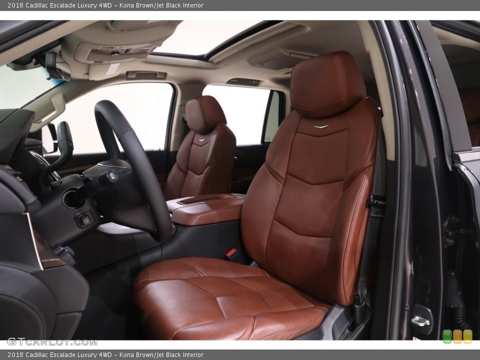 Kona Brown/Jet Black Interior Photo for the 2018 Cadillac Escalade Luxury 4WD #138616119