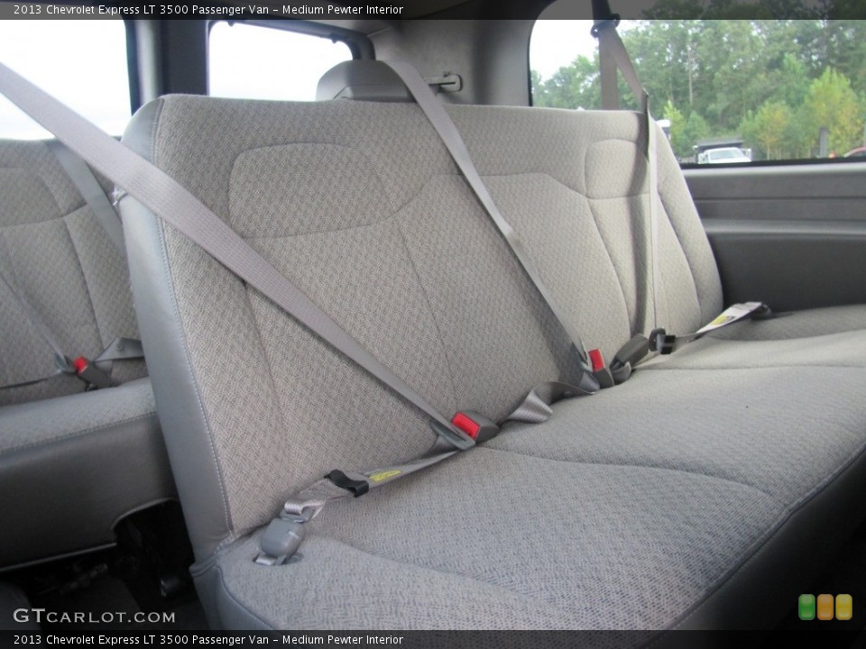 Medium Pewter Interior Rear Seat for the 2013 Chevrolet Express LT 3500 Passenger Van #138616755