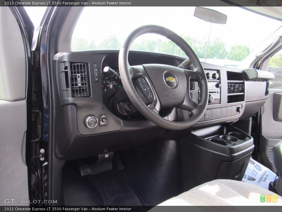 Medium Pewter Interior Dashboard for the 2013 Chevrolet Express LT 3500 Passenger Van #138617037