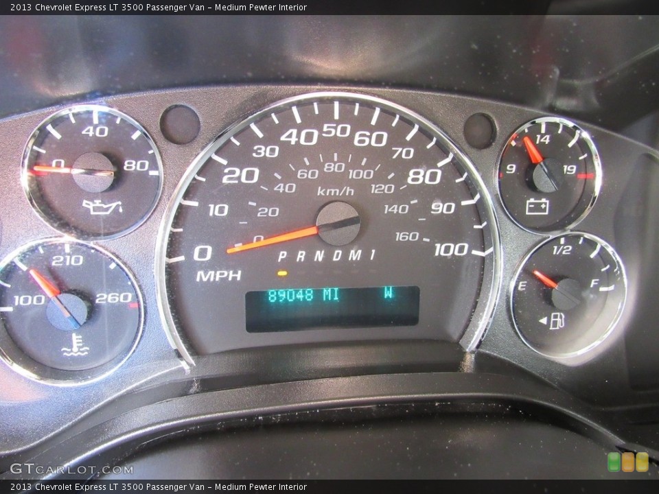 Medium Pewter Interior Gauges for the 2013 Chevrolet Express LT 3500 Passenger Van #138617127