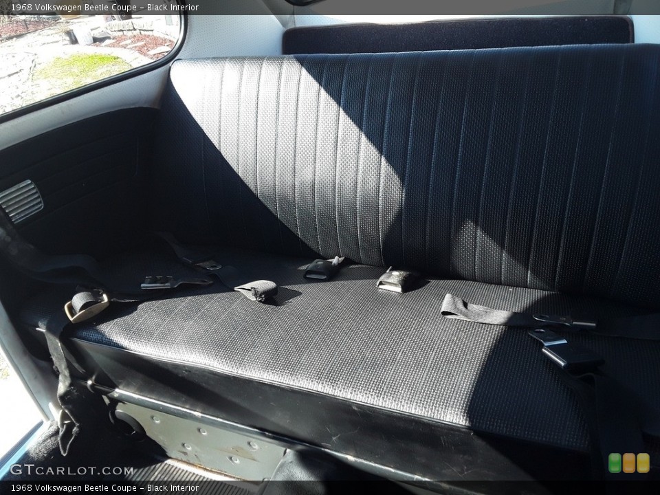 Black Interior Rear Seat for the 1968 Volkswagen Beetle Coupe #138617352