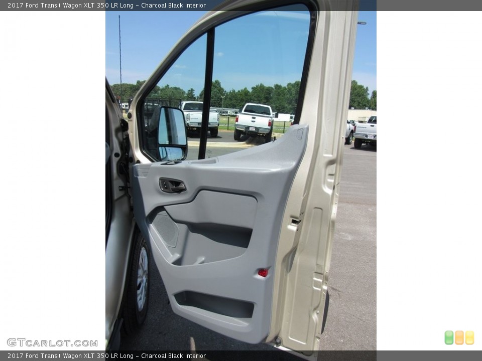 Charcoal Black Interior Door Panel for the 2017 Ford Transit Wagon XLT 350 LR Long #138618903
