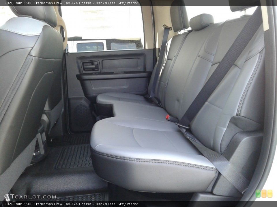 Black/Diesel Gray Interior Rear Seat for the 2020 Ram 5500 Tradesman Crew Cab 4x4 Chassis #138618948
