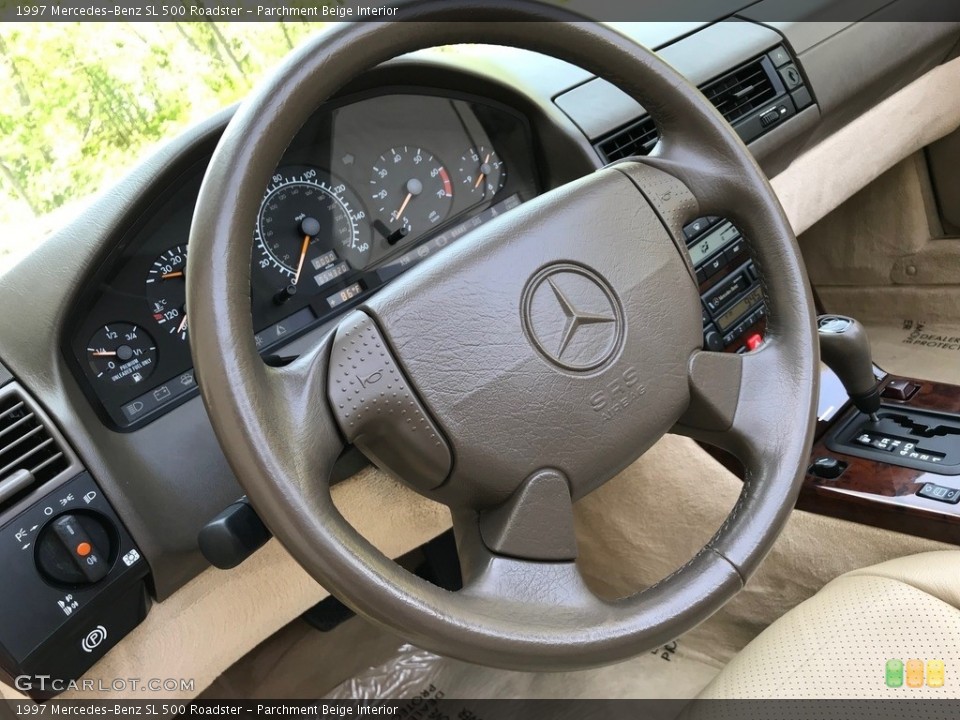 Parchment Beige Interior Steering Wheel for the 1997 Mercedes-Benz SL 500 Roadster #138619296