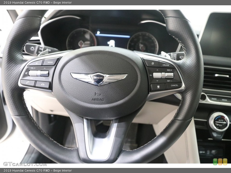 Beige Interior Steering Wheel for the 2019 Hyundai Genesis G70 RWD #138619674