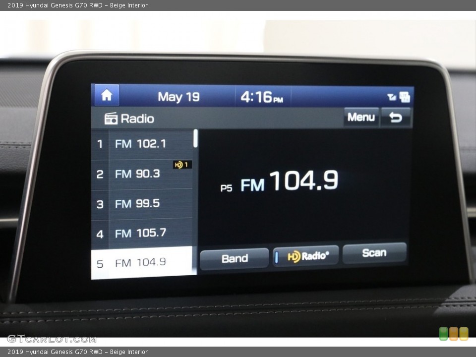 Beige Interior Audio System for the 2019 Hyundai Genesis G70 RWD #138619737