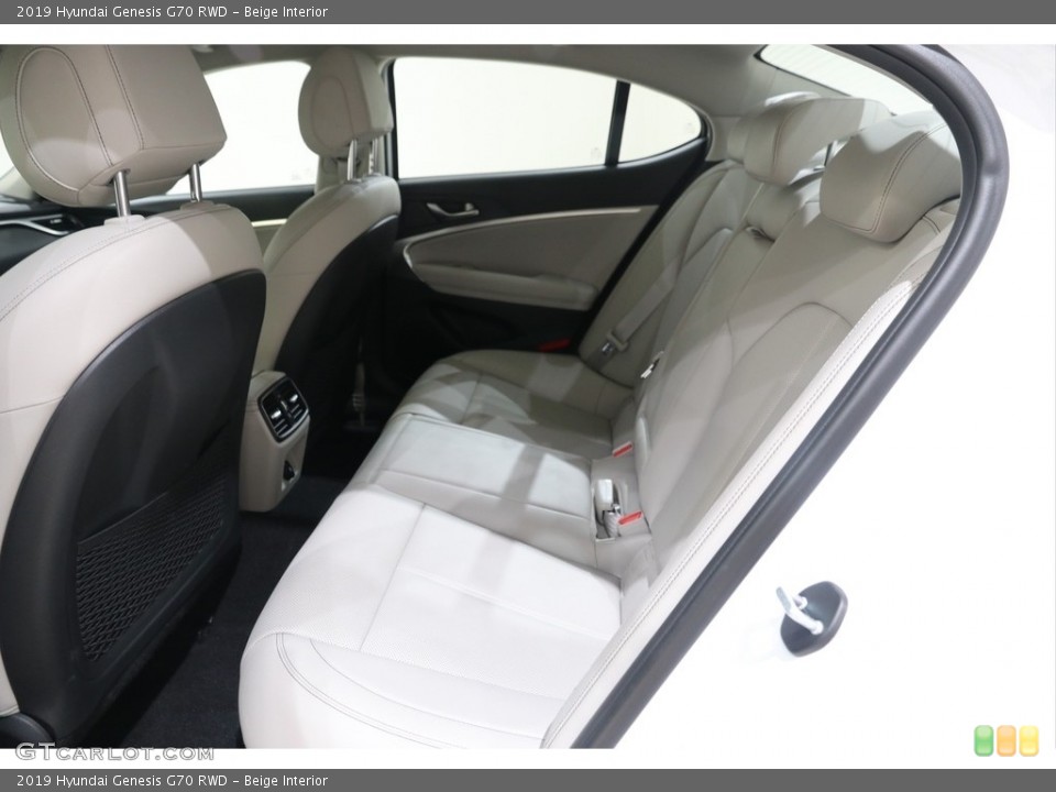 Beige Interior Rear Seat for the 2019 Hyundai Genesis G70 RWD #138619860