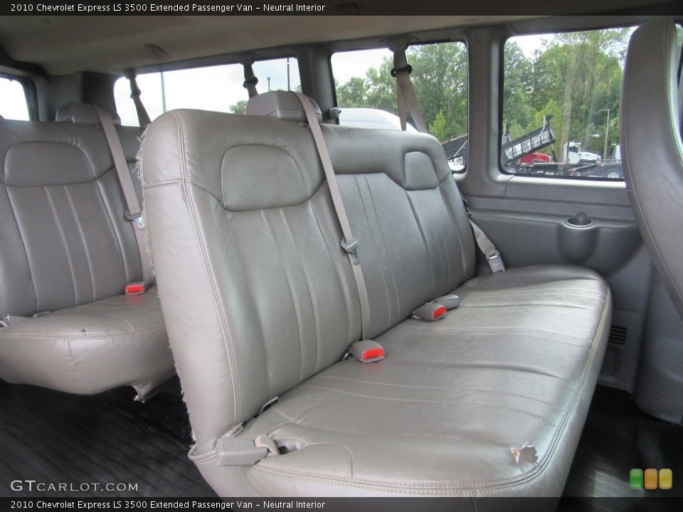 Neutral Interior Rear Seat for the 2010 Chevrolet Express LS 3500 Extended Passenger Van #138619944