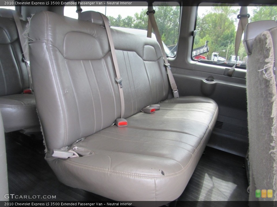 Neutral Interior Rear Seat for the 2010 Chevrolet Express LS 3500 Extended Passenger Van #138619977