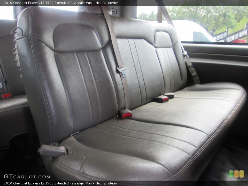Neutral Interior Rear Seat for the 2010 Chevrolet Express LS 3500 Extended Passenger Van #138619999