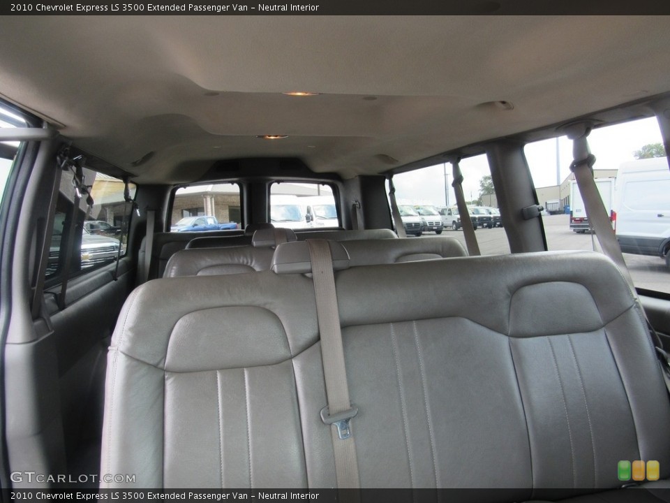 Neutral Interior Rear Seat for the 2010 Chevrolet Express LS 3500 Extended Passenger Van #138620046